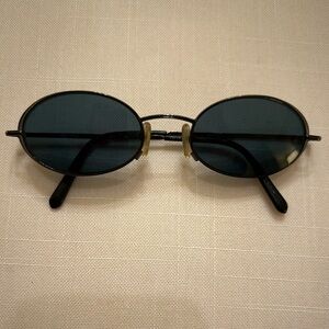 Escada Black Frame Sunglasses with Dark Blue Lenses